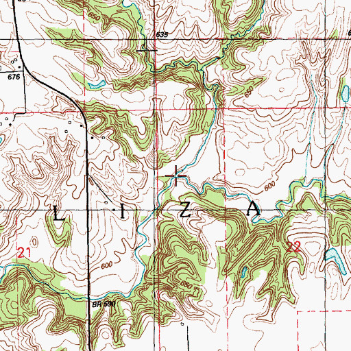 Topographic Map of Irwin Branch, IL