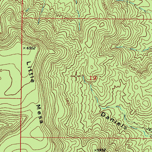 Topographic Map of North Daniels Gulch Spring, AZ