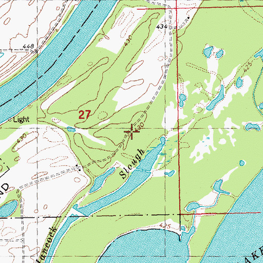Topographic Map of Island School (historical), IL