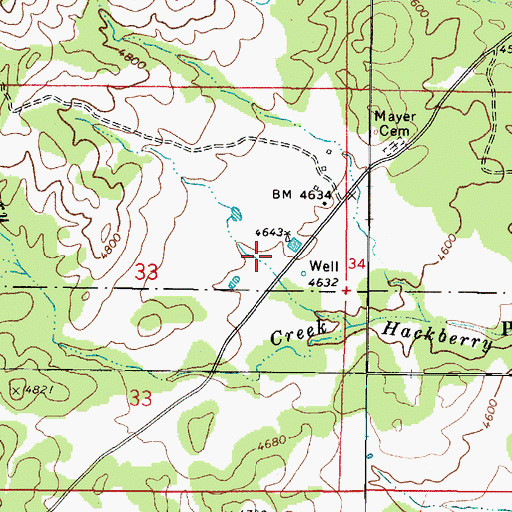 Topographic Map of Olson Place, AZ