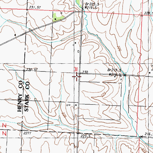 Topographic Map of Jack Creek School (historical), IL