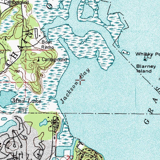 Topographic Map of Jackson Bay, IL