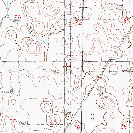 Topographic Map of Jacobs School (historical), IL