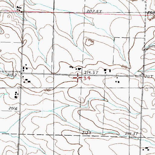 Topographic Map of James School (historical), IL