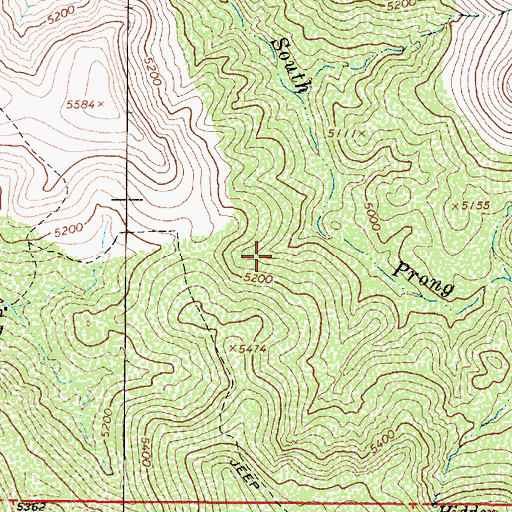 Topographic Map of West Water, AZ
