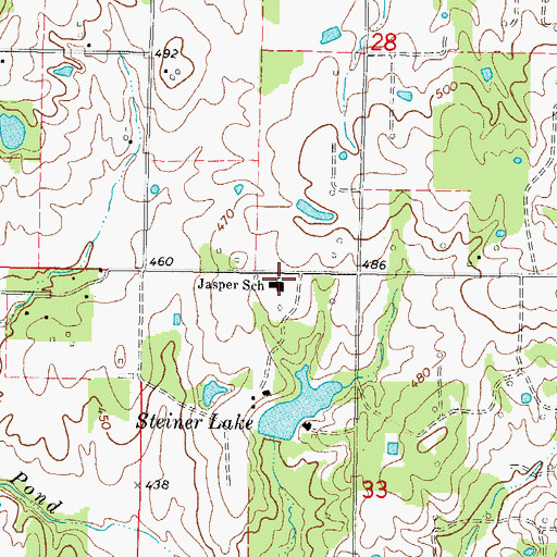 Topographic Map of Jasper Elementary School, IL