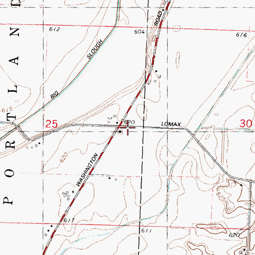 Topographic Map of Jefferson Corners School (historical), IL