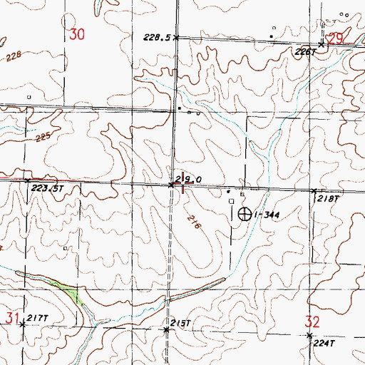 Topographic Map of Jefferson School (historical), IL