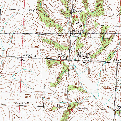 Topographic Map of Jefferson School (historical), IL