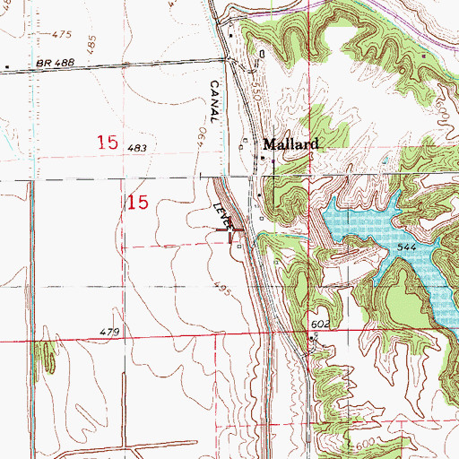 Topographic Map of Jenifer Creek, IL