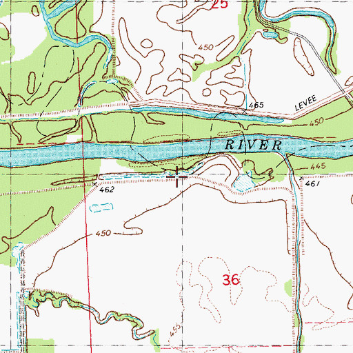 Topographic Map of Jeps Hole, IL