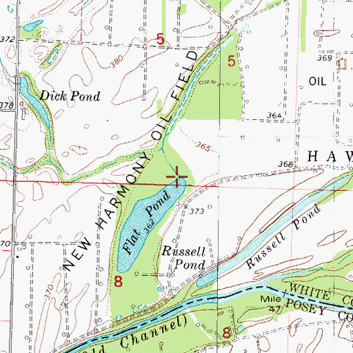 Topographic Map of Jerry Slough, IL