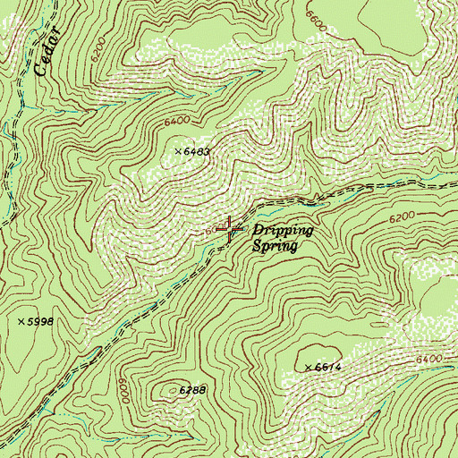 Topographic Map of Dripping Spring, AZ