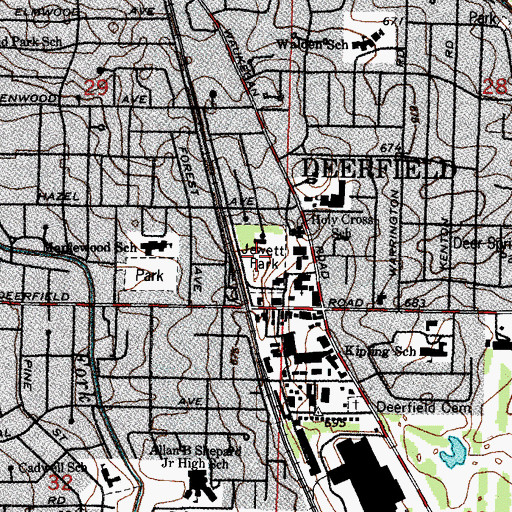 Topographic Map of Jewett Park, IL