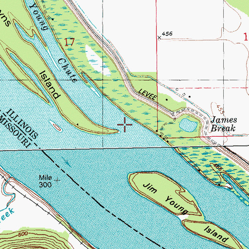 Topographic Map of Jim Young Chute, IL
