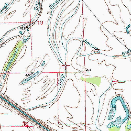 Topographic Map of Jimtown Branch, IL