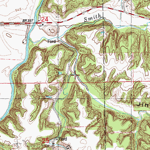 Topographic Map of Jinks Hollow, IL