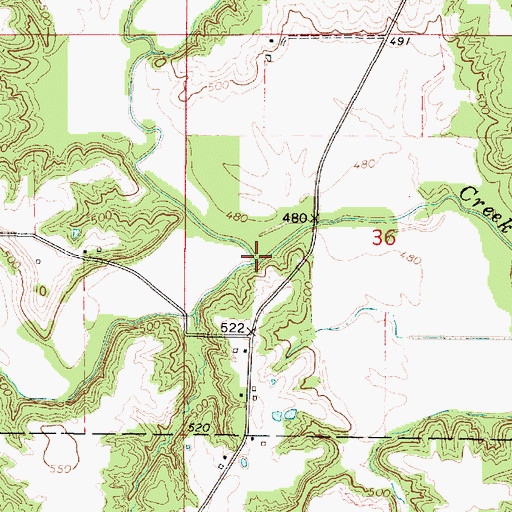 Topographic Map of Joes Fork, IL