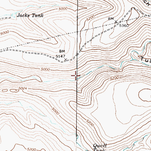 Topographic Map of Tule Number Two Water, AZ