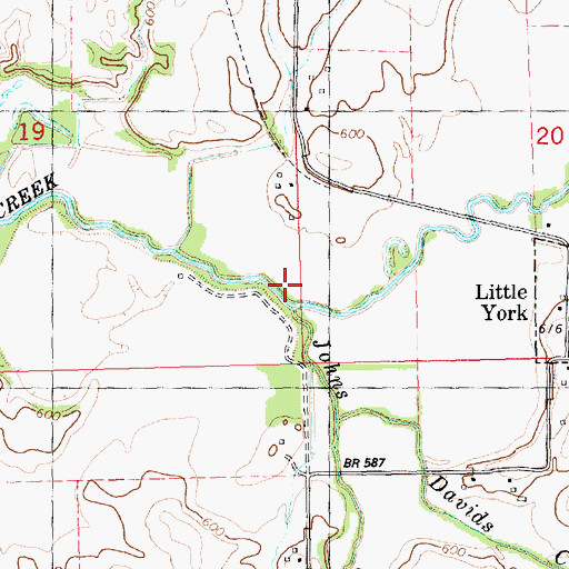 Topographic Map of Johns Creek, IL