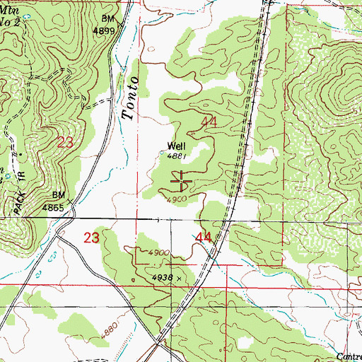 Topographic Map of Tract 44, AZ
