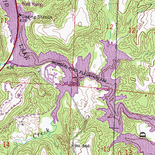Topographic Map of Johnson Creek, IL