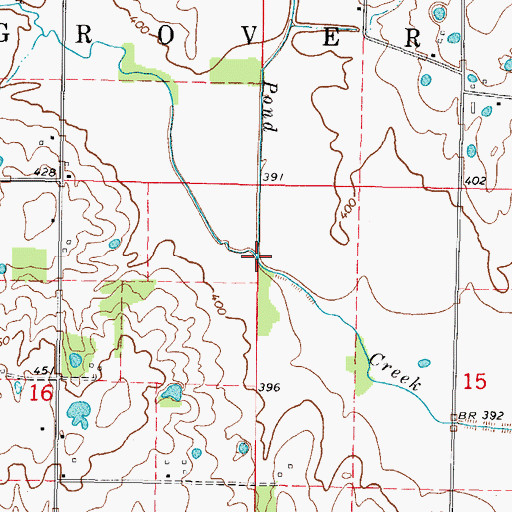 Topographic Map of Johnson Creek, IL