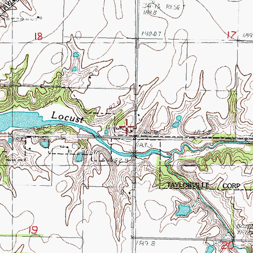 Topographic Map of Johnson School (historical), IL