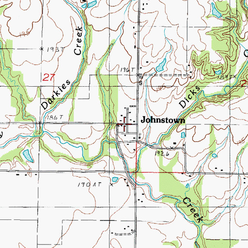 Topographic Map of Johnstown, IL