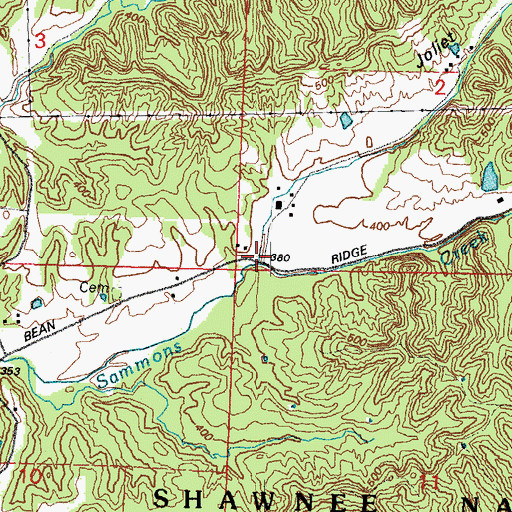 Topographic Map of Joliet Hollow, IL