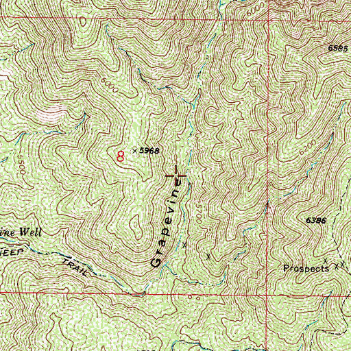 Topographic Map of Cement Spring, AZ