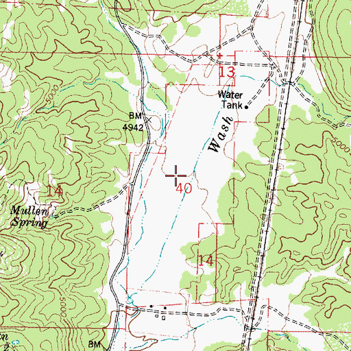 Topographic Map of Tract 40, AZ