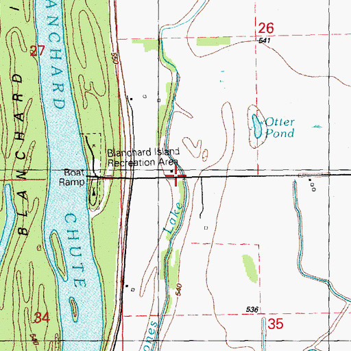 Topographic Map of Jones Lake, IL