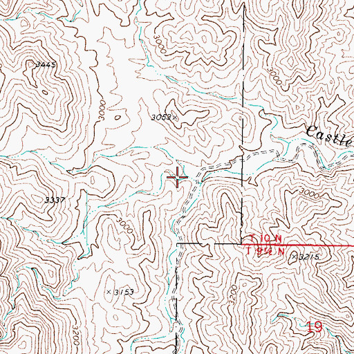 Topographic Map of East Boulder Creek, AZ