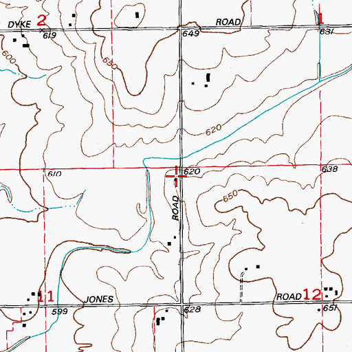 Topographic Map of Jones School (historical), IL