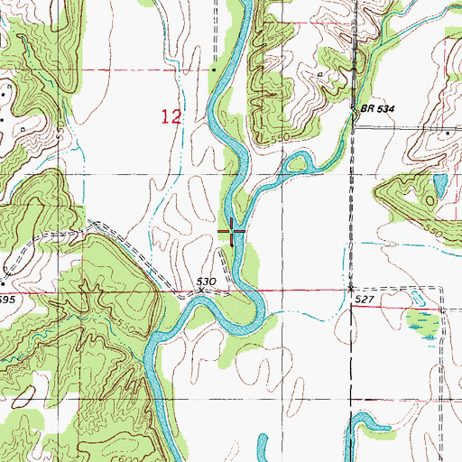 Topographic Map of Jordan Creek, IL