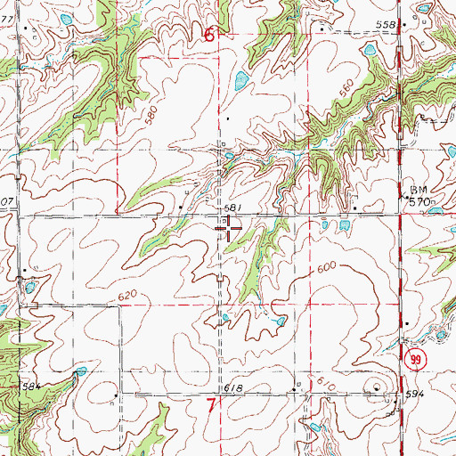 Topographic Map of Jordan School (historical), IL