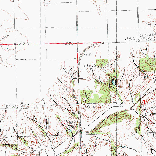 Topographic Map of Jordanville School (historical), IL