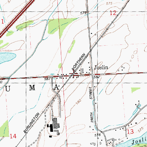 Topographic Map of Joslin, IL