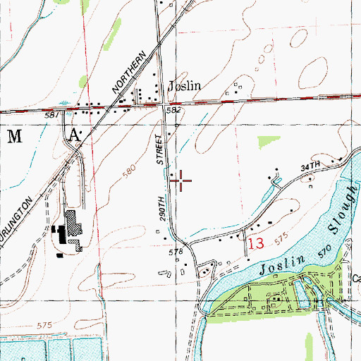 Topographic Map of Joslin School (historical), IL