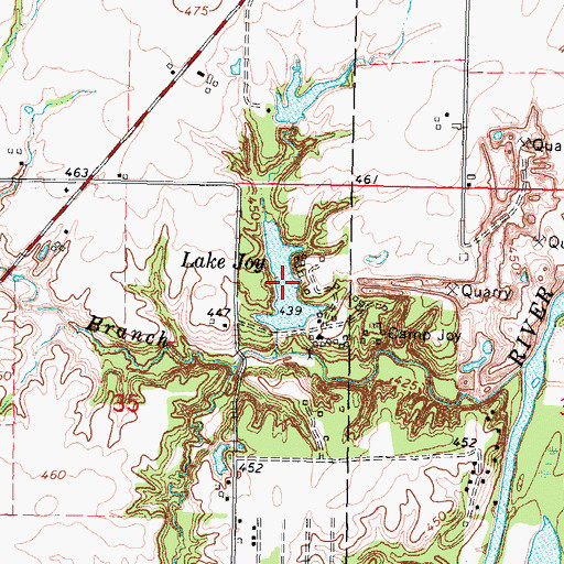 Topographic Map of Lake Joy, IL