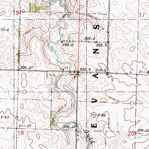Topographic Map of Judd School (historical), IL