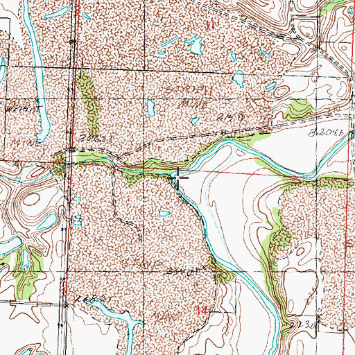 Topographic Map of Jug Run, IL