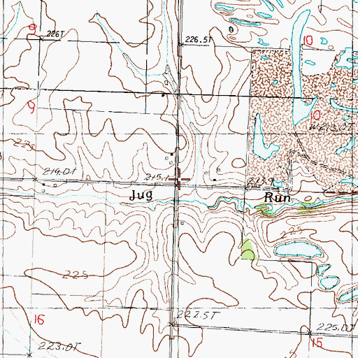 Topographic Map of Jug Run School (historical), IL