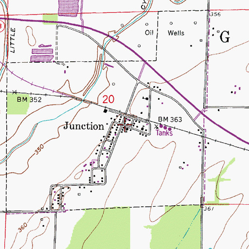 Topographic Map of Junction, IL