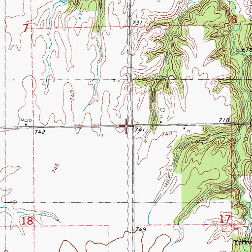 Topographic Map of Junkins School (historical), IL