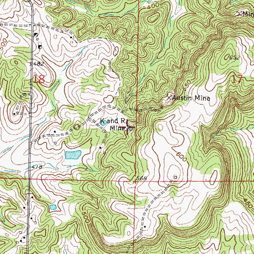 Topographic Map of K and R Mine, IL