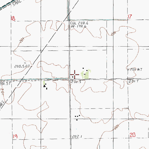 Topographic Map of Kahle School (historical), IL