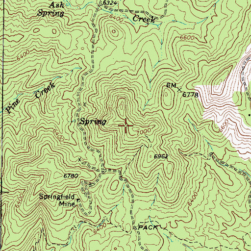 Topographic Map of Porphry Mountain, AZ