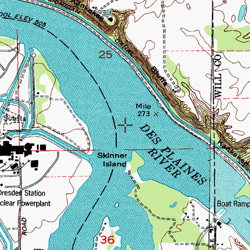 Topographic Map of Kankakee River, IL